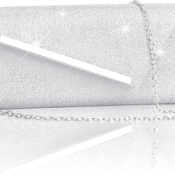 Glitter Evening Bag, Formal Envelope Clutch Purses for Women, Ladies Handbag for - Picture 1 of 7